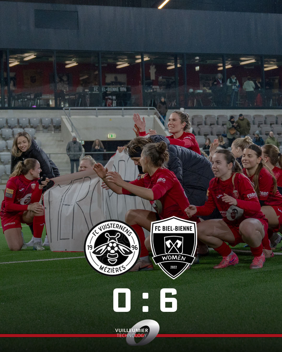 Compte rendu du match FC Vuisternens/Mézières vs FC Biel-Bienne Women